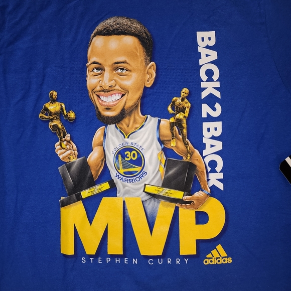 NWT ADIDAS NBA MVP Stephen Curry Tshirt Sz. XL - Picture 2 of 5